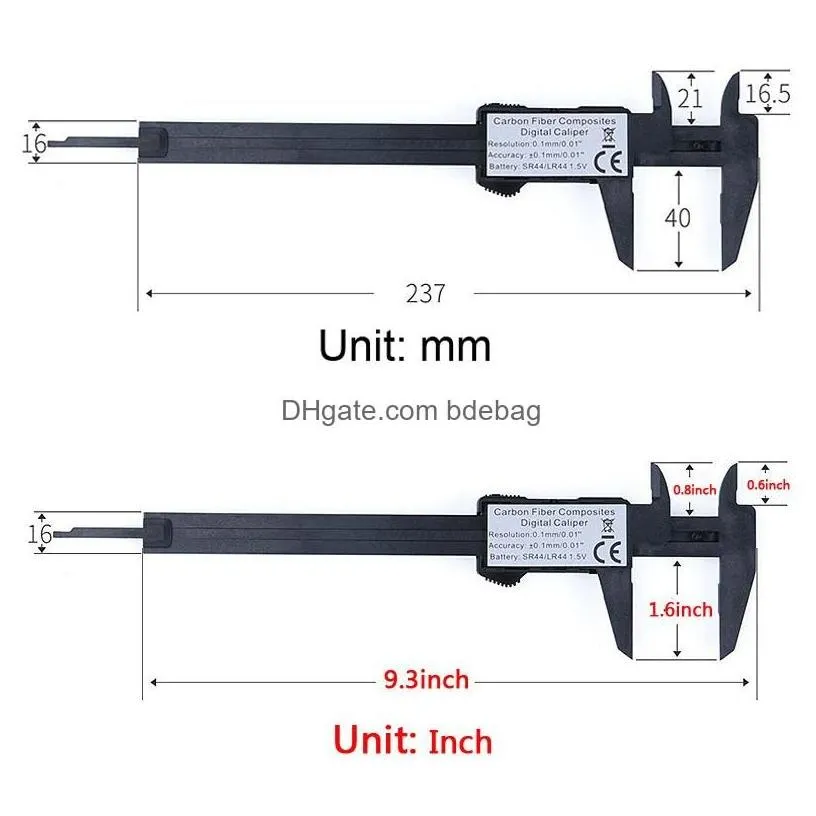 Vernier Calipers 150Mm Lcd Digital Caliper Electronic Plastic With Battery Gauge Micrometer Measuring Tool Drop Delivery Office Scho