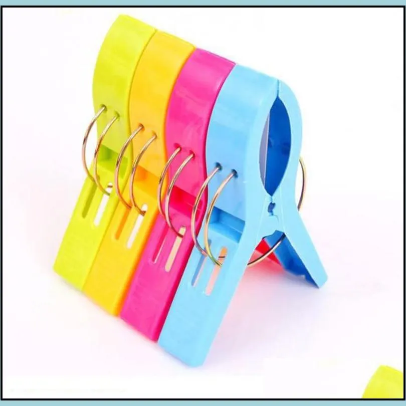 11.5cmlarge bright colour clothes clip plastic beach towel pegs clothespin clips to sunbed multicolor xb1