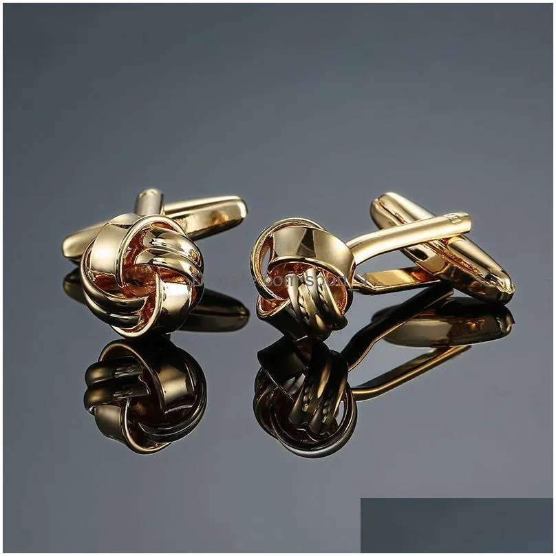twist cufflinks fashion french mens shirt metal brass enamel cuff links casual business shirt crystal zircon jewelry