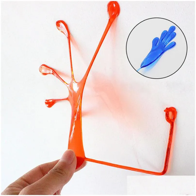 100pcs elastically stretchable sticky palm climbing tricky hands toys