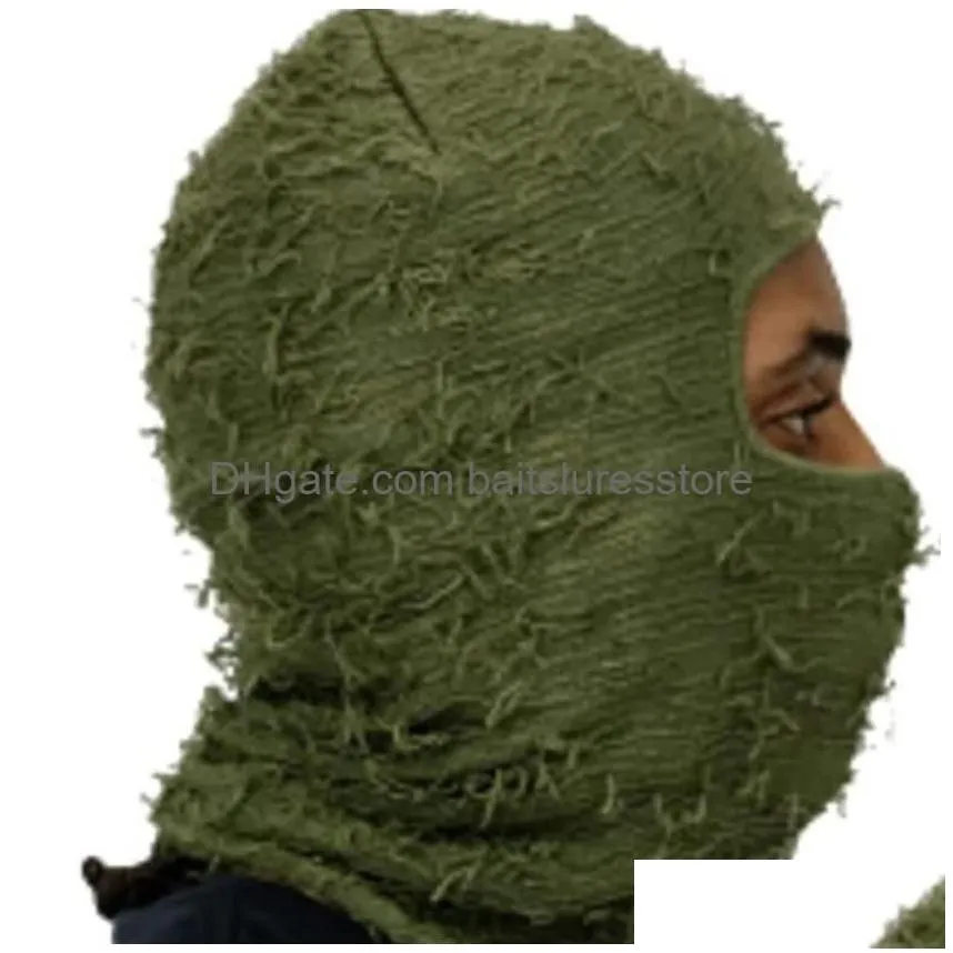 cycling caps masks wholesale clava knitted fl face ski mask shiesty camouflage knit fuzzy fashion accessories hats scarves drop deliv