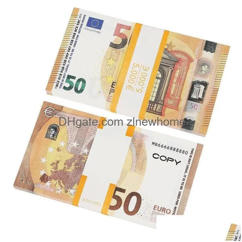 other festive party supplies realistic prop money british paper pound eu copy 100pcs pack nightclub movie fake banknote for mo dh1a0