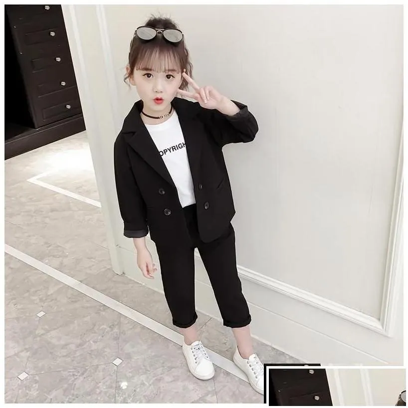 car dvr clothing sets clothes for kids girls jacket add 2pcs teenage baby spring autumn childrens suit set 4 6 8 10 12 14 years drop d