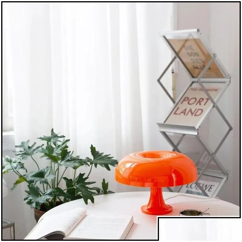 decorative objects figurines vintage mushroom italian nessino nesso table s for bedroom living room home decor led lamp 220706 dro