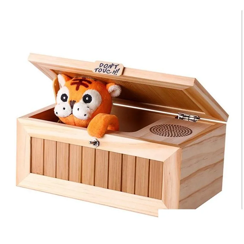  electronic useless box with sound cute tiger toy gift stress-reduction desk 1354 v2