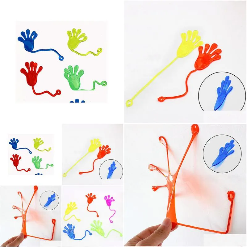 100pcs elastically stretchable sticky palm climbing tricky hands toys