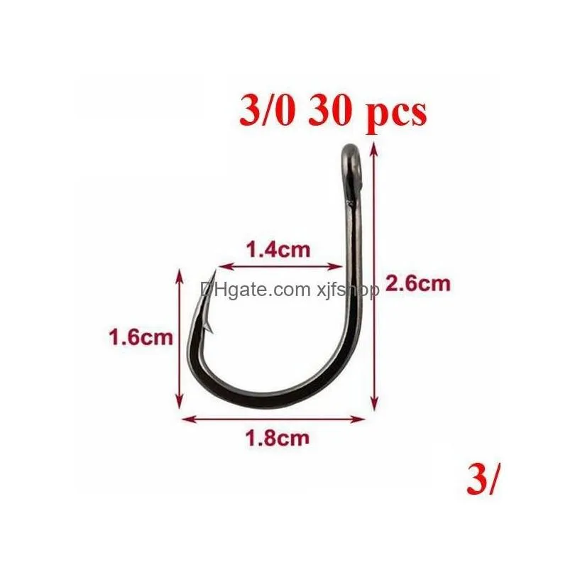 fishing hooks posidon 10827 30 pcs/pack stainless steel tuna circle jigging assist live bait jig assistant fish drop delivery sports