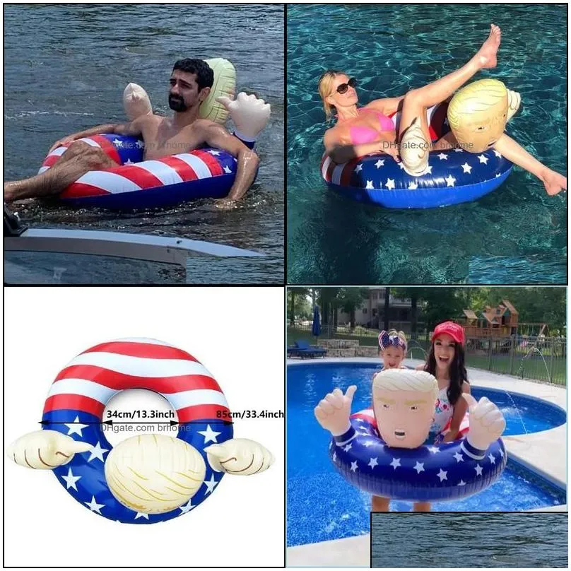 Other Festive Party Supplies Trump Swimming Floats Inflatable Pool Raft Float Swim Ring For Adts Kids Drop Delivery Home Garden Fe