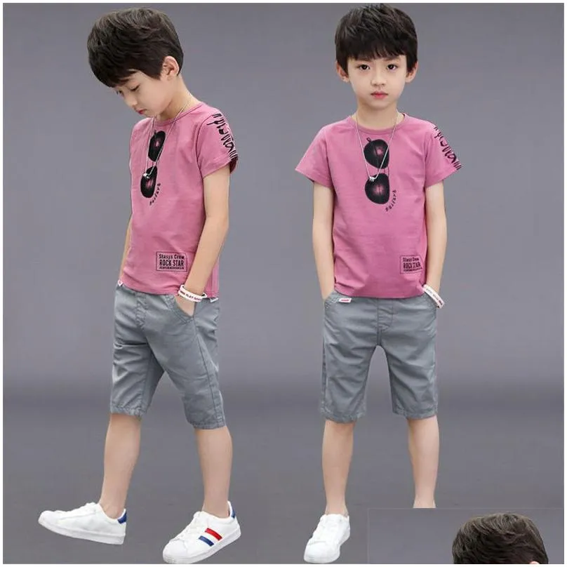 teen boys clothing sets summer clothes casual outfit kids tracksuit for sport suit children 6 8 9 10 12 year 220620