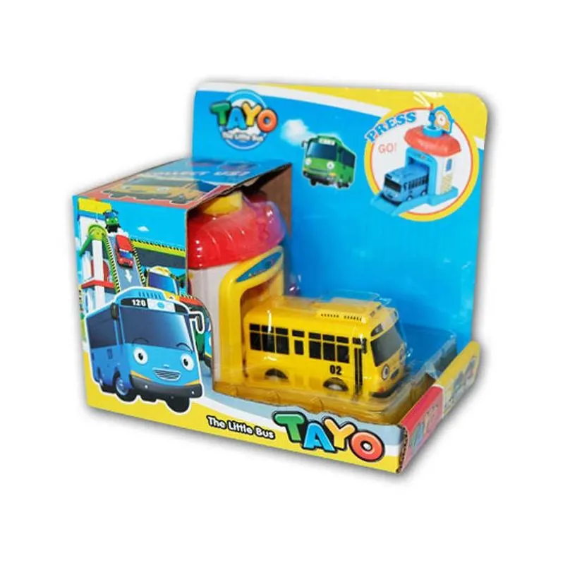 1pc baby toy korean cartoon tayo the little bus model mini plastic tayo bus baby for kids lj200930