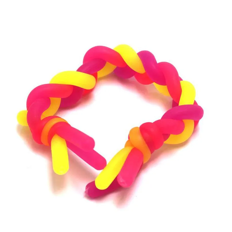 19cm fidget toy  monkey noodles it rope stretched figet stress tpr noodle stretch children`s squishy soft toys 0467