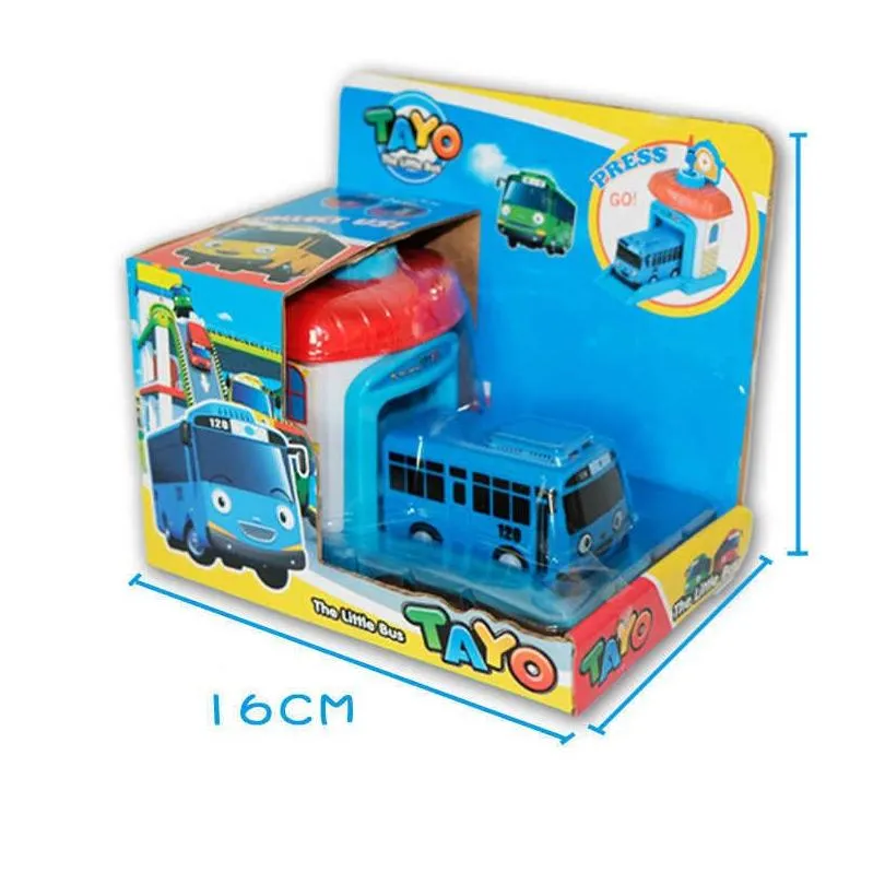 1pc baby toy korean cartoon tayo the little bus model mini plastic tayo bus baby for kids lj200930