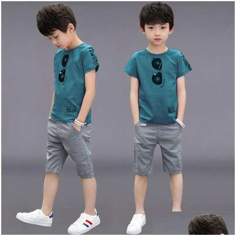 teen boys clothing sets summer clothes casual outfit kids tracksuit for sport suit children 6 8 9 10 12 year 220620