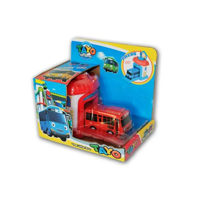 1pc baby toy korean cartoon tayo the little bus model mini plastic tayo bus baby for kids lj200930