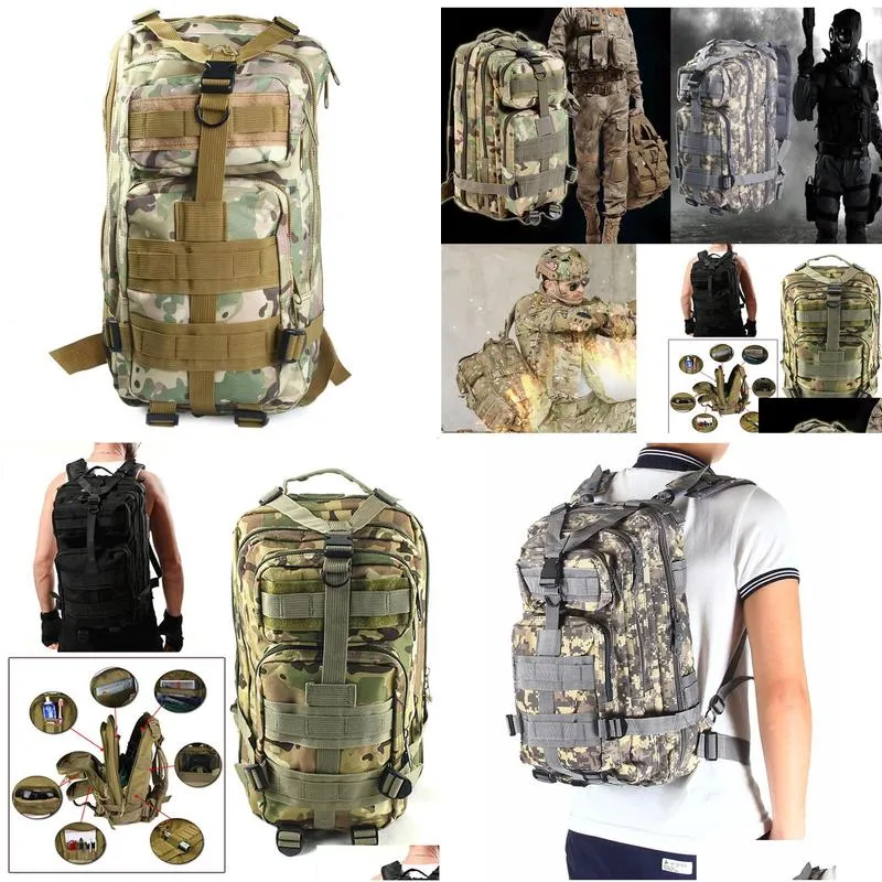 2019 3p outdoor oxford fabric military tactical backpack trekking sport travel rucksacks camping hiking camouflage bag