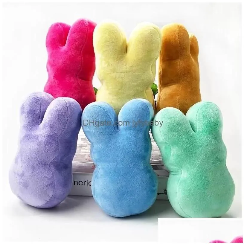 Stuffed Plush Animals Easter Bunny Toys 15Cm Kids Baby Happy Easters Rabbit Dolls 6 Color Drop Delivery Gifts Dhm0D