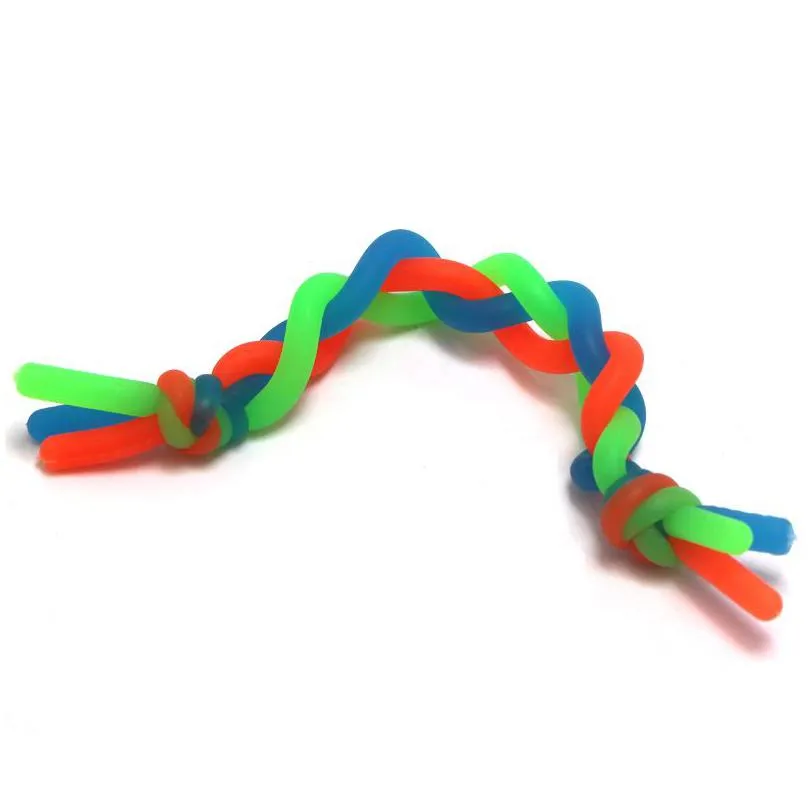 19cm fidget toy  monkey noodles it rope stretched figet stress tpr noodle stretch children`s squishy soft toys 0467