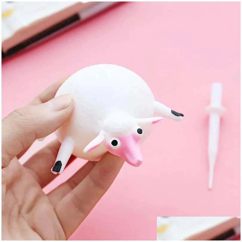 creative toys soft rubber inflatable chicken hippo  up animal blow balloon animals stress relief squeeze toy prank gift 0324