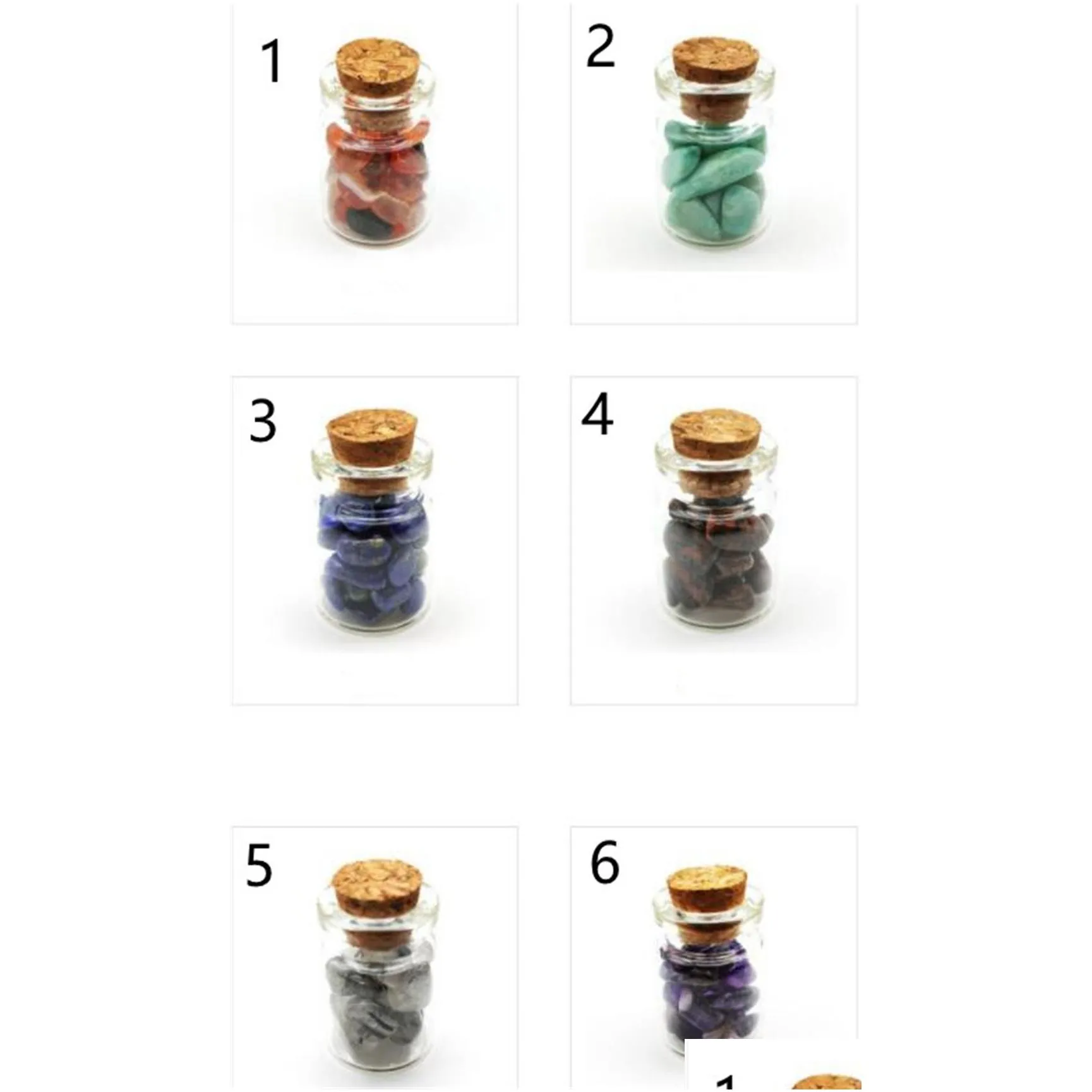 party favor gemstone chips - tumbled healing crystals for witchcraft - these mini crystal spell jars are beginners xb