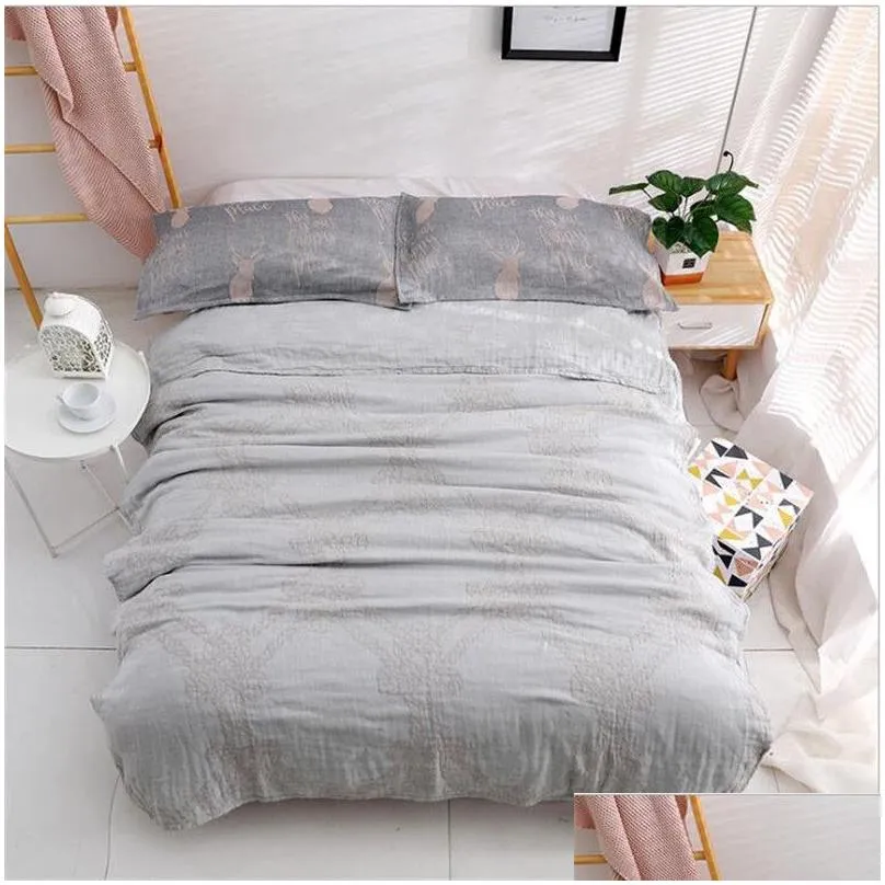 100% cotton summer quilt baby bedding blanket 150x200 cm 4 layers muslin adult sofa gauze throw blanket sleeping blanket lj201105