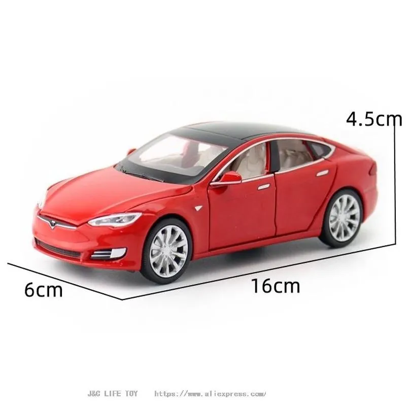  132 tesla model s alloy car model diecasts toy vehicles toy cars kid toys for children gifts boy toy lj200930