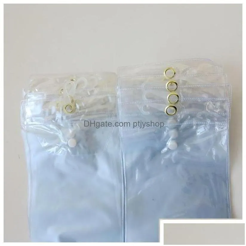 packing bags hair extensions pvc plastic package with pothhook 1226inch for wefts tape button drop delivery office scho school busin