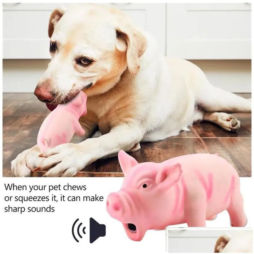 Dog Toys Chews Brand Cute Pig Grunting Squeak Latex Pet Chew For Squeaker Training Products Drop Delivery Home Garden Supplies Dhgsn