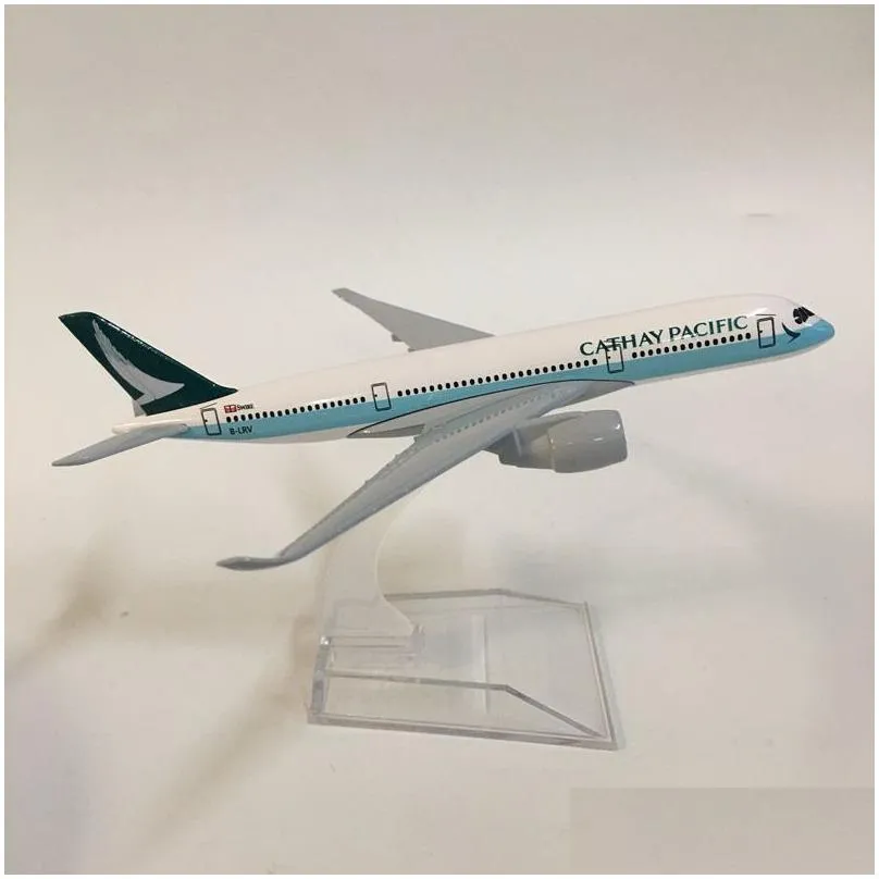 16cm plane model airplane model cathay pacific a350 planes aircraft model toy 1400 diecast metal airbus a350 airplanes toys lj200930