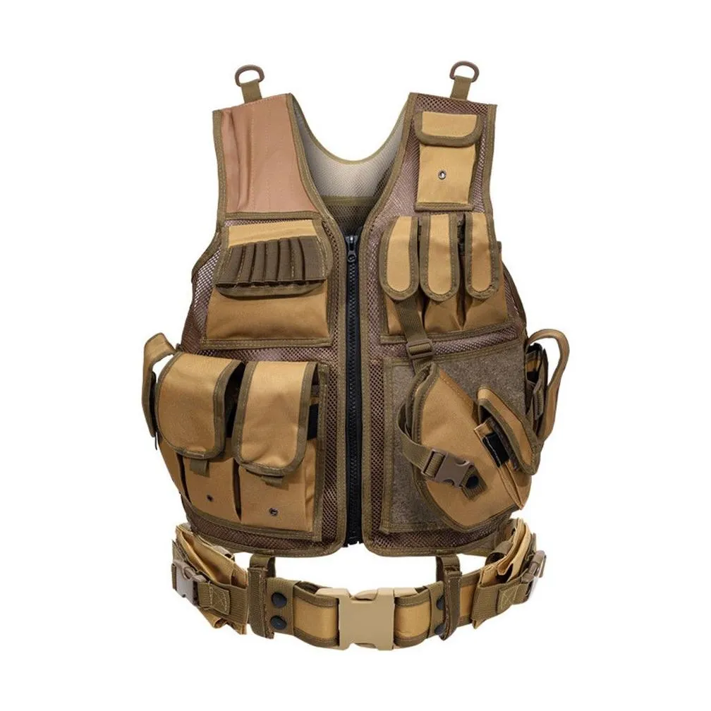 wholesale durable tactical equipment molle vest hunting armor suit gear airsoft paintball combat protective cloth for cs wargame