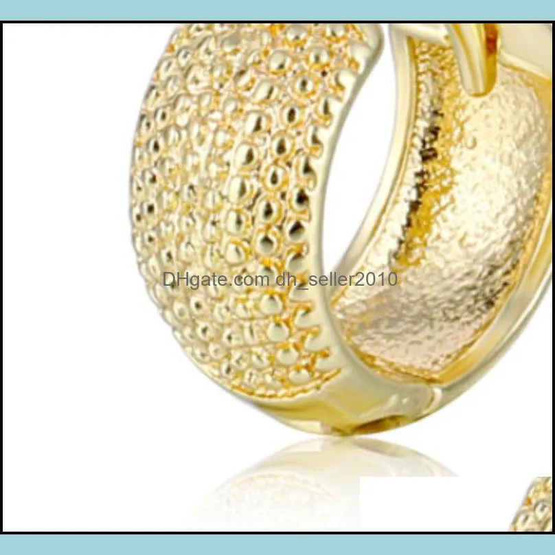 Pure 18 K Yellow Gold G/F broadside Earring Real Italy Women`s flash resplendent Girls Fashion Kids Children Jewelry1 920 T2