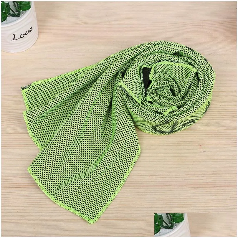 30x90cm ice cold towels summer cooling sunstroke sports exercise towels cooler running towels quick dry soft breathable towel dh8575