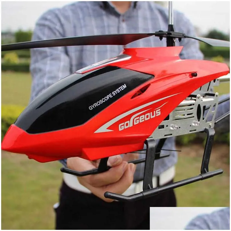 80cm super large rc aircraft helicopter toys recharge fall resistant lighting control uav plane model outdoor toys for boys 210925