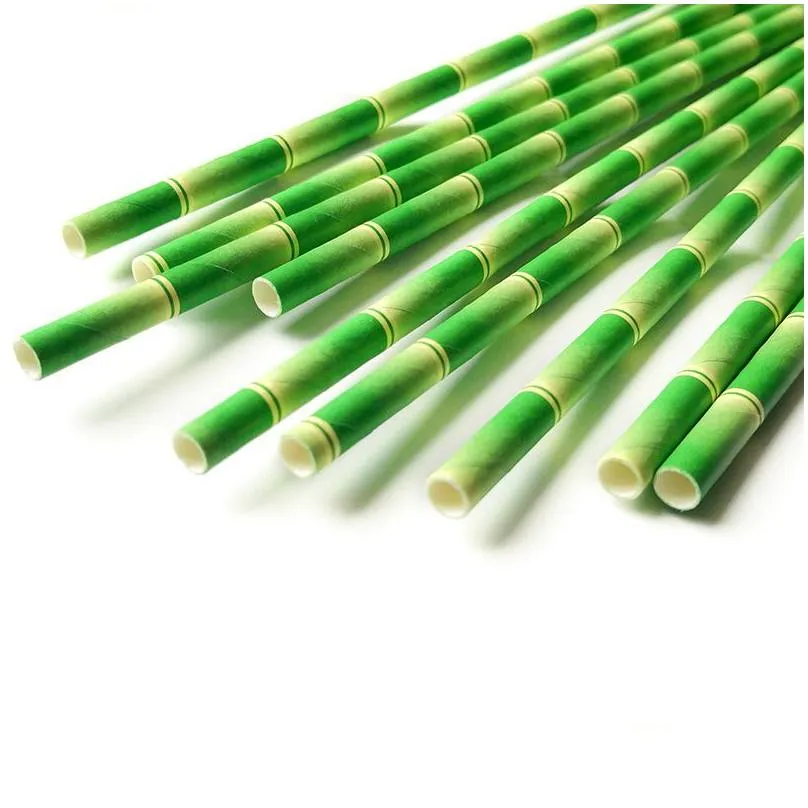 biodegradable bamboo paper straw bamboo straws eco-friendly 25pcs per lot party use bamboo straws disaposable straw dh86