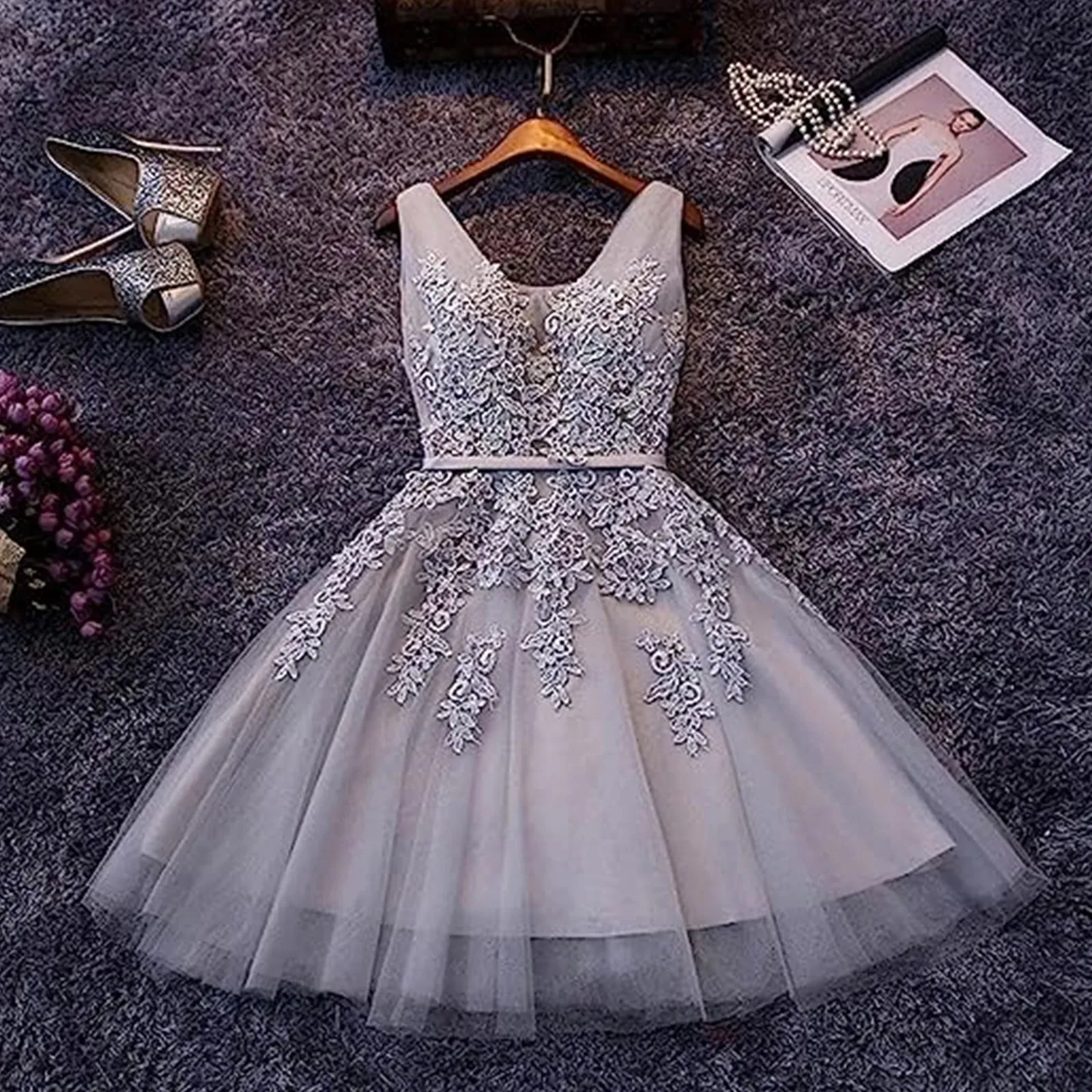 New Arrival Short/Mini Bridesmaid Dresses Tulle Homecoming Dresses 2024 With Lace Vestidos Cortos Special Occasion Graduation Gowns