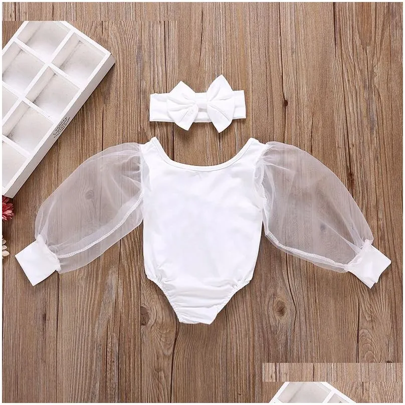 chifuna rompers mesh elegant solid babygirls costume girls baby clothes born toddler body romper 201127