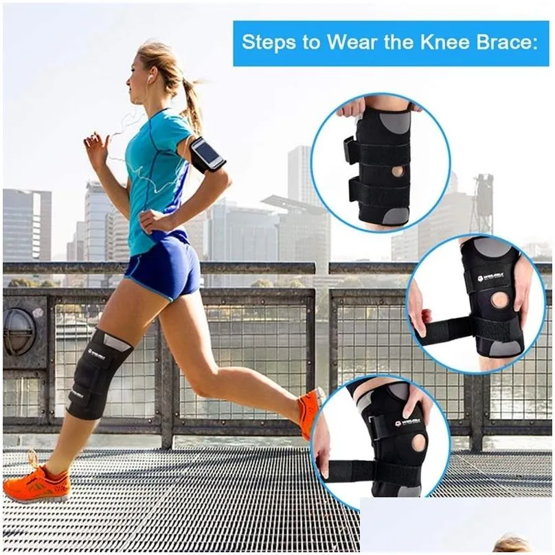 win.max gym knee support brace sleeve relieve leg arthritis meniscus tear knee strap pads open patella stabilizer protector 220621