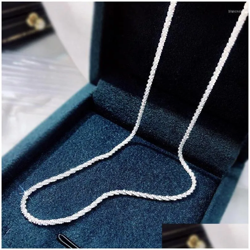 chains 925 sterling silver shimmering 18k white gold plated necklace for women party fine jewelry gifts