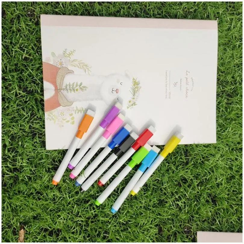 wholesale whiteboard marker magnetic whiteboard pen dry erase white board markers magnet pens built in eraser office school supplies