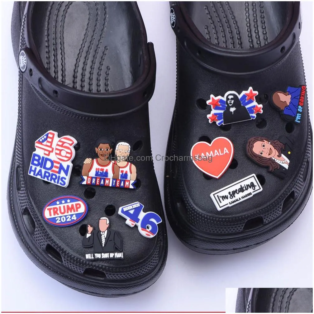 New Arrival Lets Go Brandon Clog Shoe Charms USA 2024 MAGA FJB Clog Shoes Decorations Mexico American Bracelet Accessories