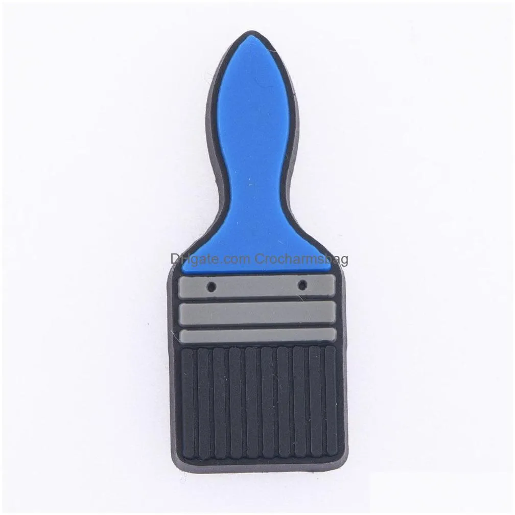 Factory Wholesale Tool Soft PVC brand logo Shoes Charms Fits for Clog Channel Shoe Charm