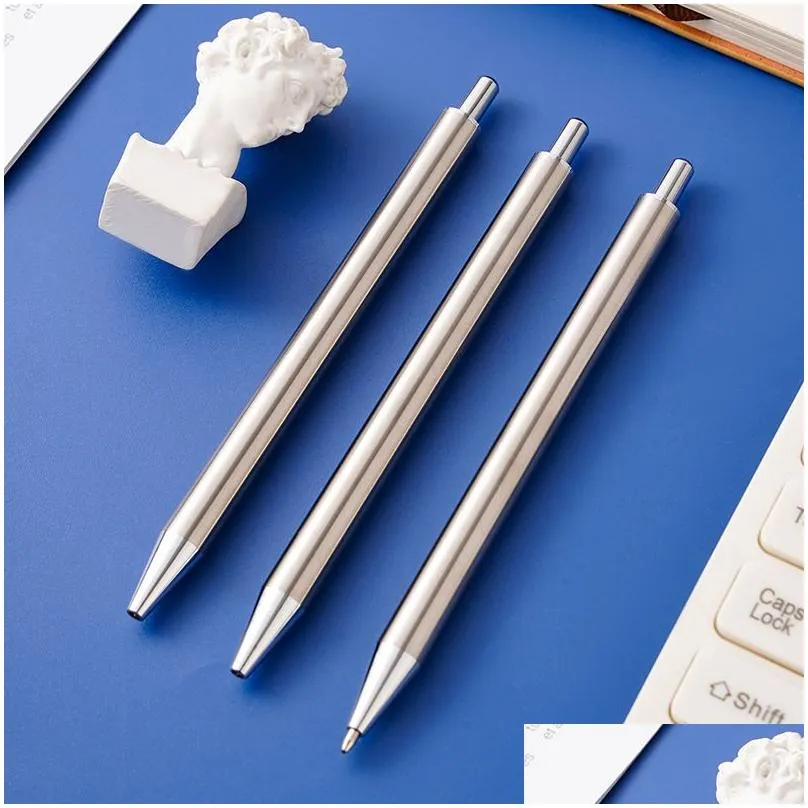 wholesale stainless steel pen click silver custom wedding gift diy personalized logo epoxy resin glitter steels non clip metal pens