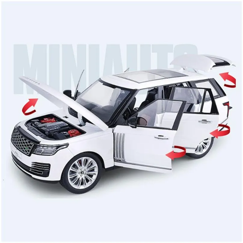 diecast model car 1/18 rover sports alloy car model diecast metal toy off-road vehicles car model simulation sound and light kids gifts