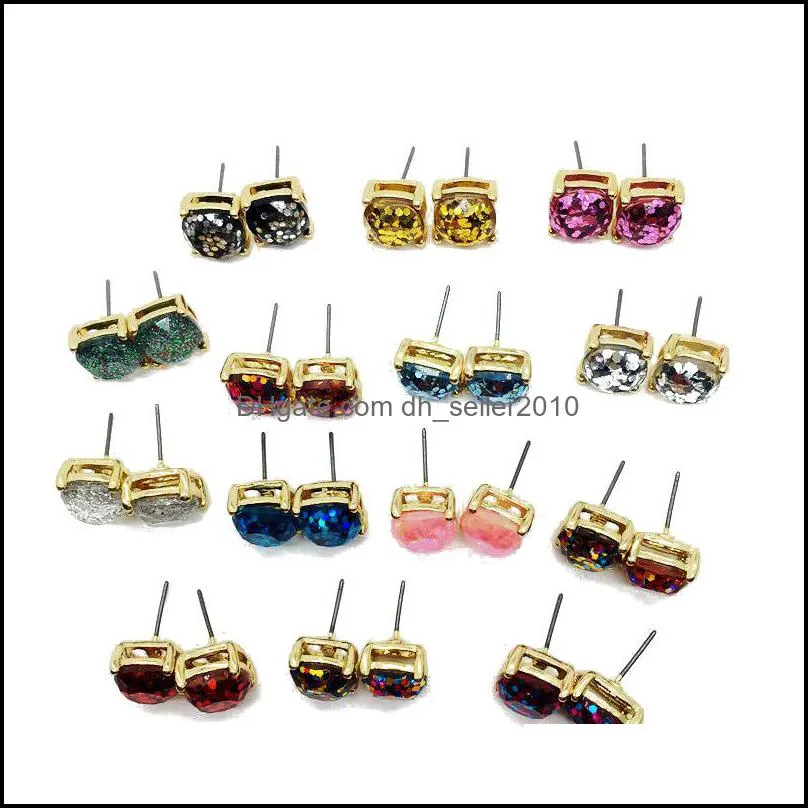 Design Square Glitter Sweet Earring Stud, Party Cute Earrings, Elegant Ear ring Factory 629 T2