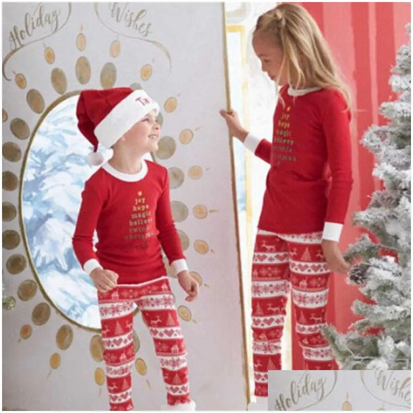  year family christmas pajamas family matching outfit father mother daughter girl boy clothing sets pyjamas family look 201128