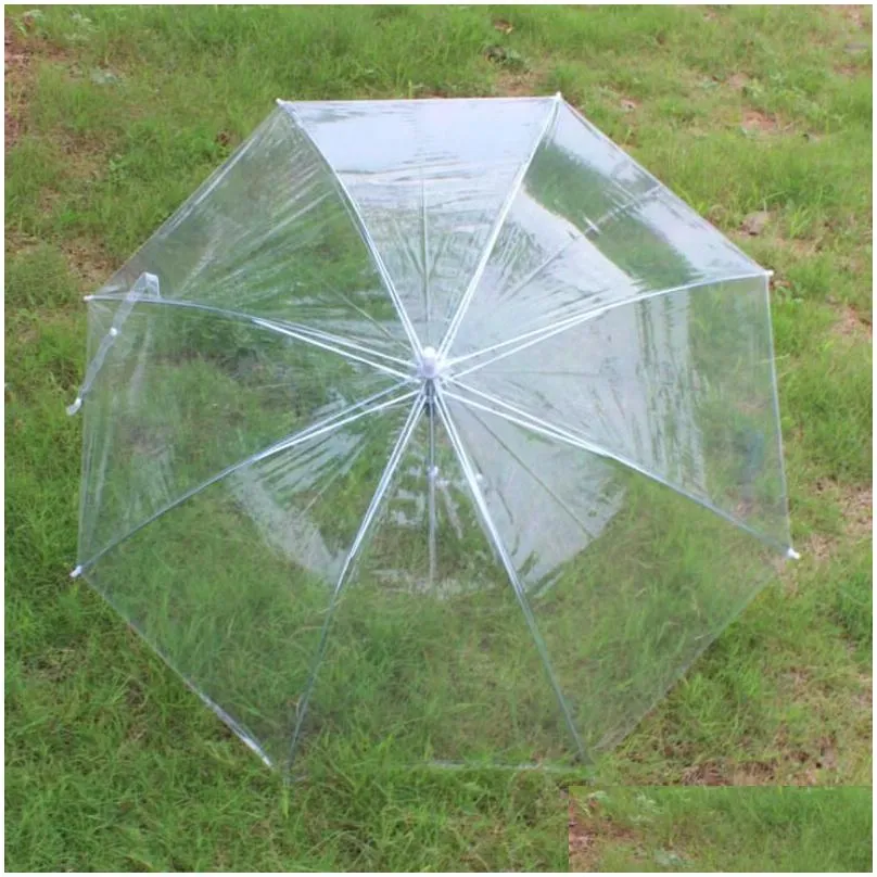 transparent clear umbrella dance performance long handle umbrellas colorful beach umbrella for men women kids umbrellas lx3899