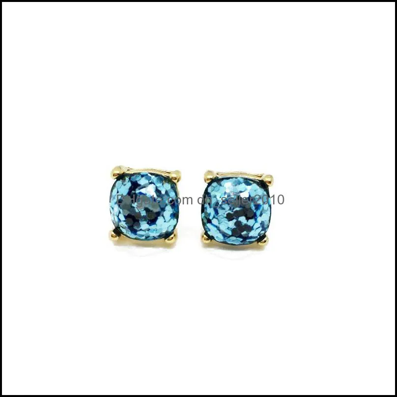 Design Square Glitter Sweet Earring Stud, Party Cute Earrings, Elegant Ear ring Factory 629 T2