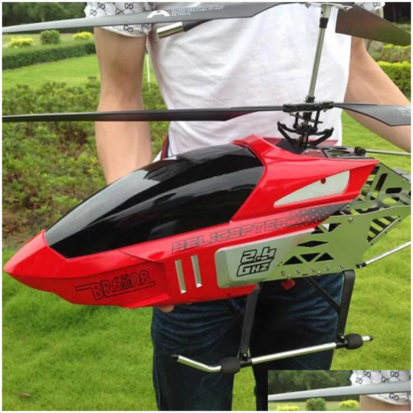 80cm super large rc aircraft helicopter toys recharge fall resistant lighting control uav plane model outdoor toys for boys 210925