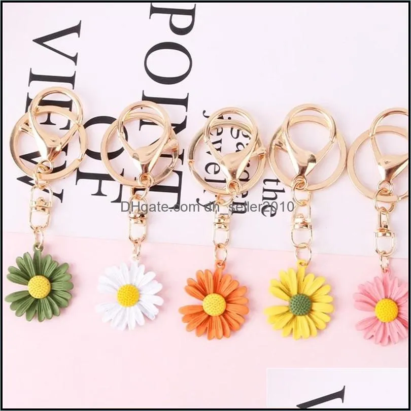 Keychains Creative Alloy Notch Flower  and Lovely Cartoon Ring Car Key Bag Pendant 2224 Q2