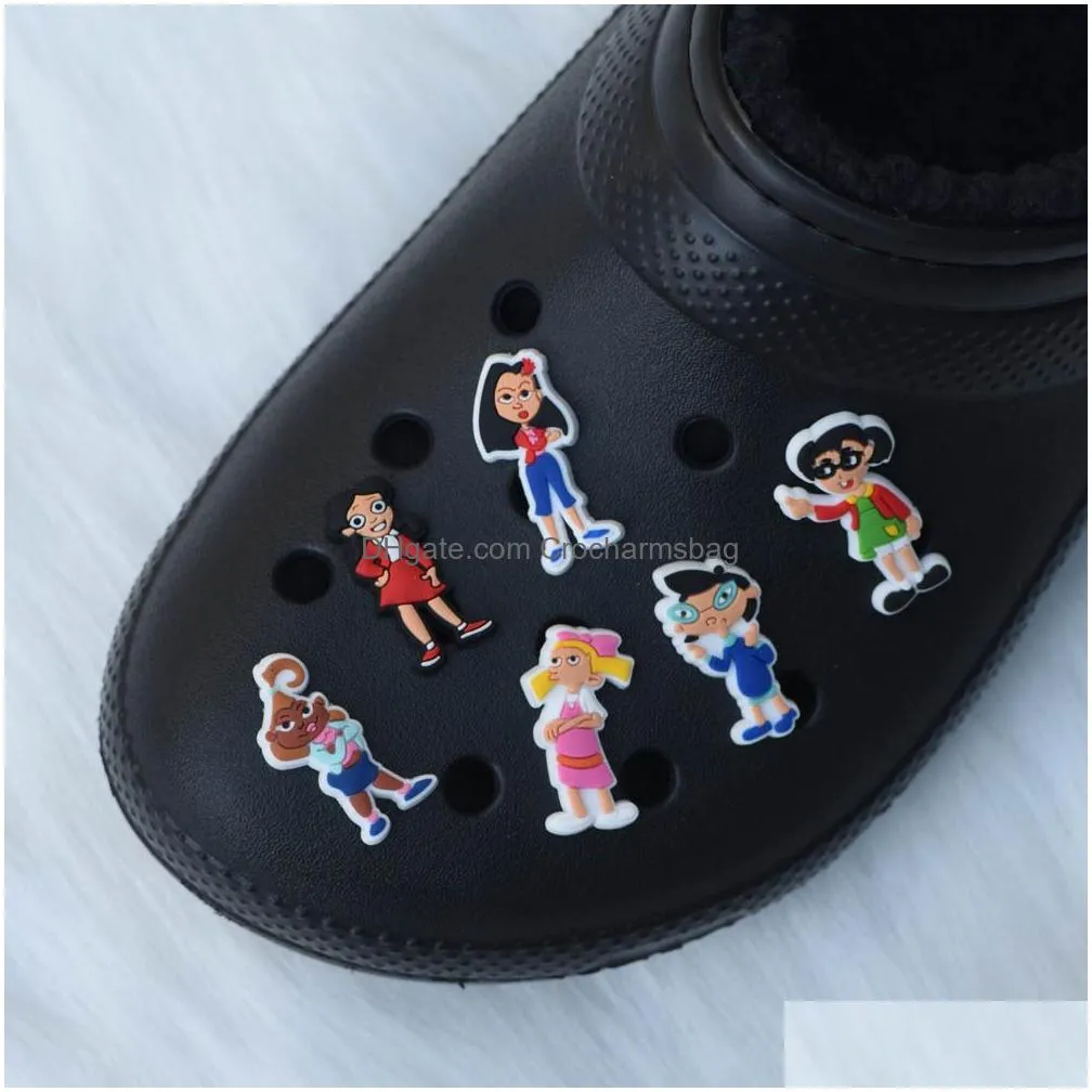 NEW Cartoon PVC Cute Style Shoe Charms Clog Shoes Decorations Wristband Accessories Birthday Party Gifts for Boys and Girls