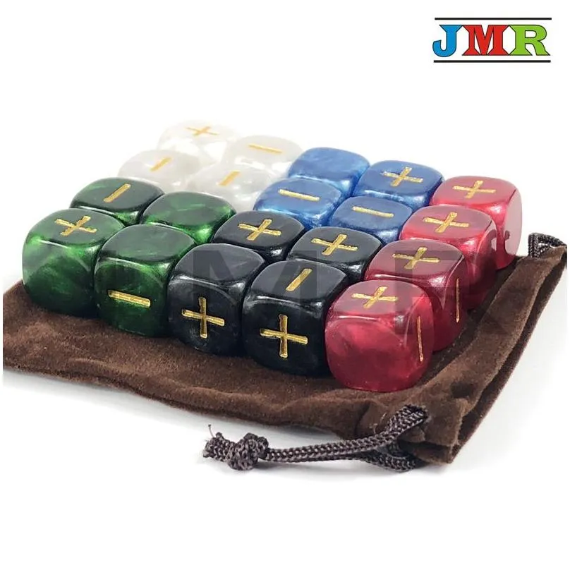 outdoor games activities fate dice with bag 20pcs for board game -gold ink tabletop game desk game 230711